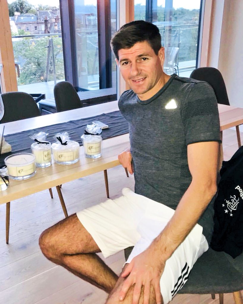 BeardedGenius's tweet photo. Steven Gerrard putting on a brave face, after he asked the Rangers board for fork handles https://t.co/BmERRtbZlW