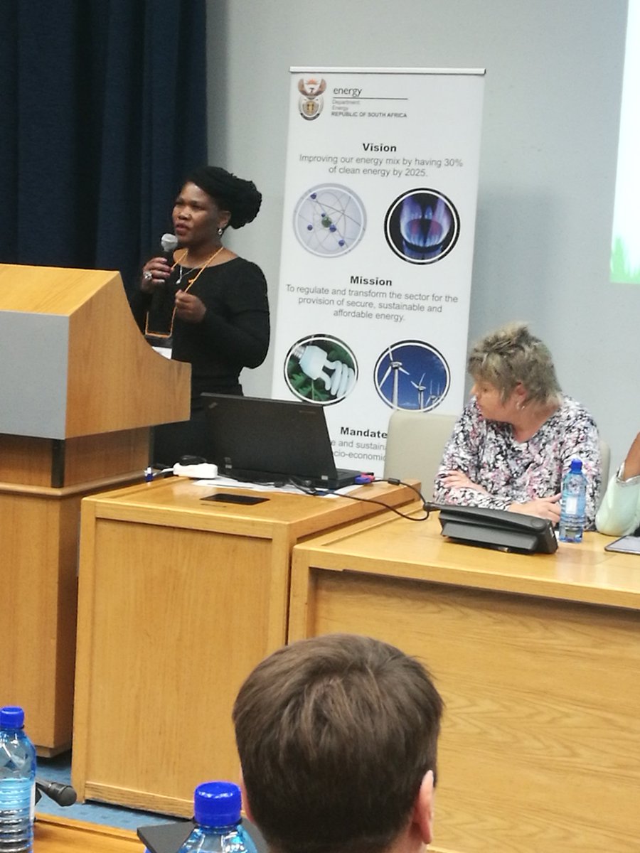 Learning more about the National Radioactive Waste Disposal Institute from Ms Molly Keketsi #WINuclearSA2018 #AlbertinaSisulu100