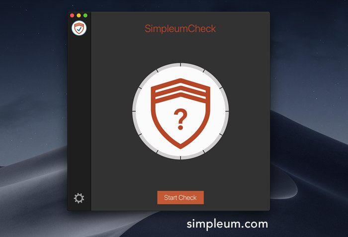 Simpleum's tweet photo. ⇨ SimpleumCheck for Mac looks good with #darkmode 😍 Free download: 
https://t.co/HpSYurdtUs      

#simpleumcheck #securitycheck #freeapp #macapp #applemac #macOS
#macOSMojave #macOSDarkMode https://t.co/rWxaUxxbjE