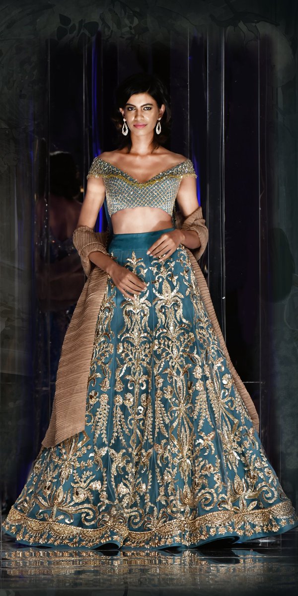 Janani  Wearing raw silk off shoulder lehenga from zolstudio   Check  their collection out   Facebook