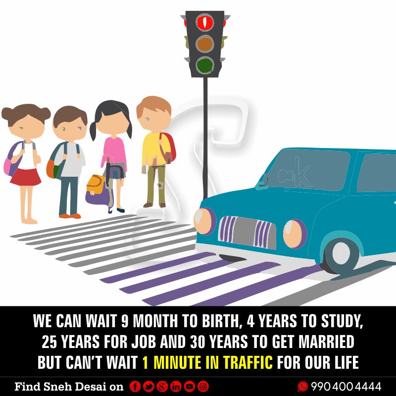 coachsnehdesai's tweet photo. Small but very important thing to understand specially for Indian Crowd. You can buy anything but you can't buy Life so
Wait for the Green Signal.....!!
#SnehDesai #IndianCulture #TrafficSense #TrafficManners #Bethechangeyouwant #LetsLeadIndia #YouthofIndia #GujaratPolice https://t.co/SDVcjxTGlj