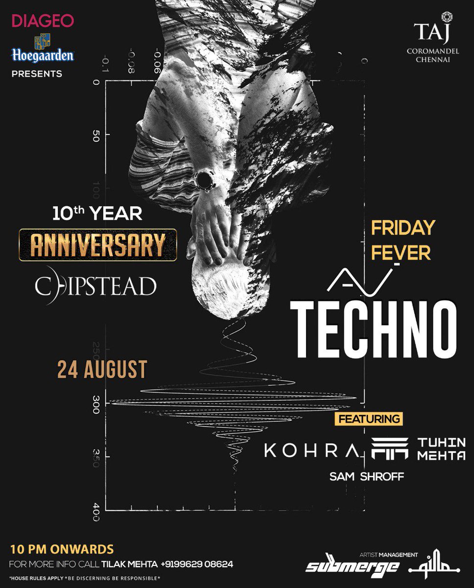 Submergemusic's tweet photo. #Chennai powering tomorrow! ๐ @TuhinMehta @Kohra
#FridayFever #MadeInTechno #10YearsOfChipstead https://t.co/grn7AFWqTX