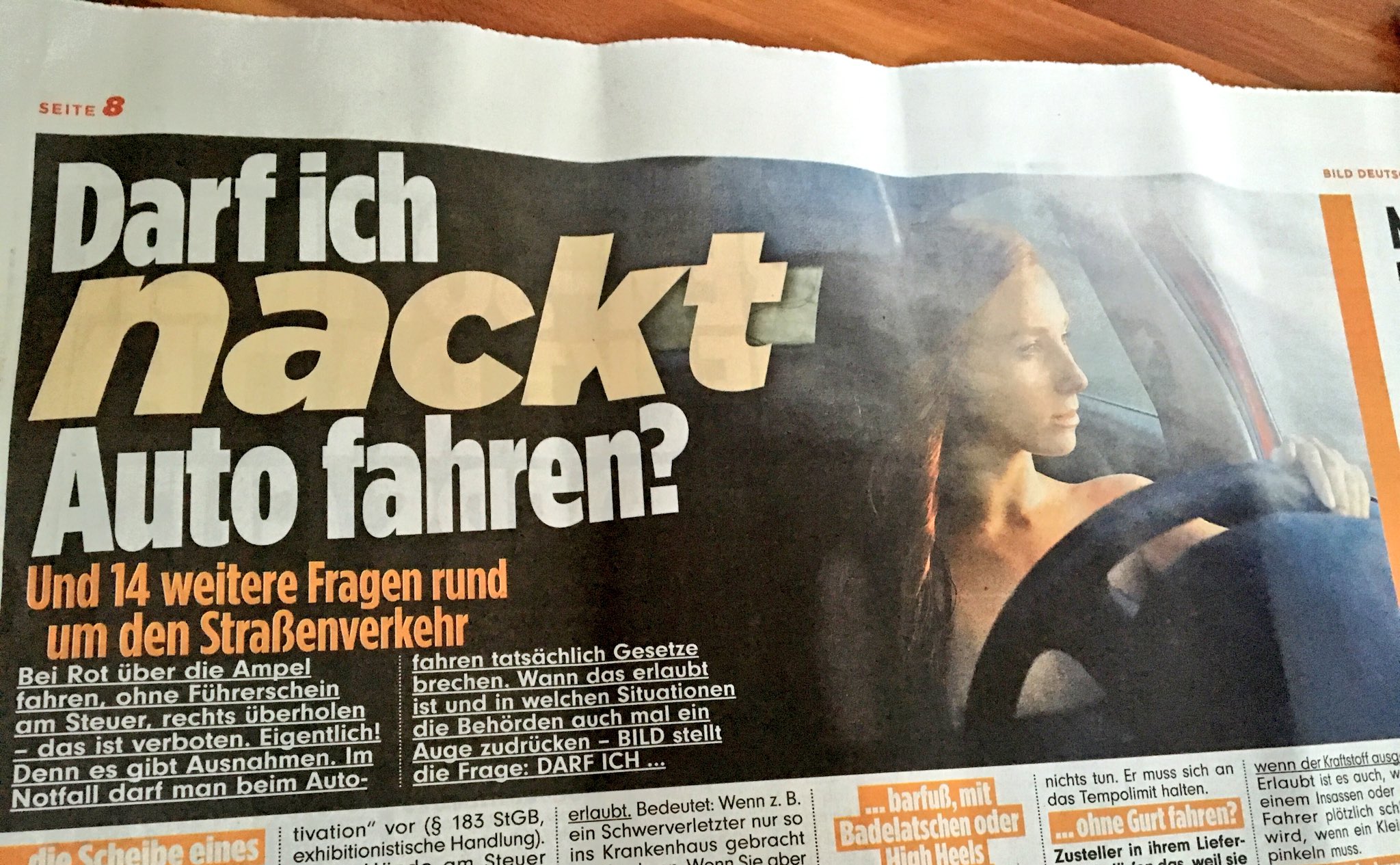 Catherine Vogel в X: „Endlich beantwortet mal jemand die sexistischen  Fragen, die wir uns als Frauen jeden Tag im Straßenverkehr stellen! Wie war  das? Ohne oben ohne... Es lebe das Taktgefühl der @