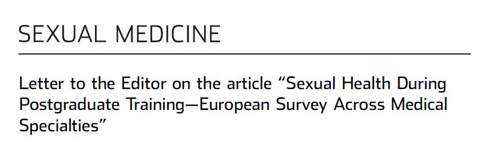 SickandSex's tweet photo. #Seksualiteit en #intimiteit beter bespreekbaar maken in de #medischewereld door verbetering van #onderwijs, #management van #seksuologische #zorg, heldere #informatievoorziening en goede #verwijsmogelijkheden; artikel #SexualMedicine door @Lorena_Alison 

https://t.co/OXgbe8taBJ https://t.co/G6hvOZccXo