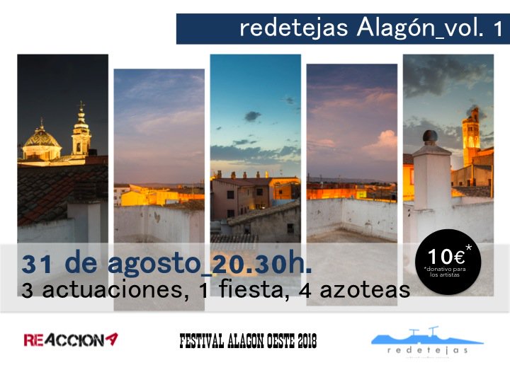 ¡Tenemos el placer de anunciar nuestro primer encuentro de Redetejas en un pueblo! 👏

En Alagón (Zaragoza) se han lanzado y van a llenar sus azoteas de cultura. ¿Vives cerca y quieres acercarte para conocer este lindo pueblo y disfrutar de Redetejas? 
bit.ly/2Mu19RH