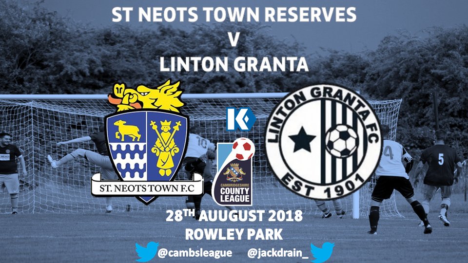 CambsLeague's tweet photo. Next up for #cambslive and filming @jackdrain_ will be at the @KershawMandE Premier clash between @SaintsReserves v @LintonGrantaFC on the 28th August https://t.co/ndZhkc1Qbl
