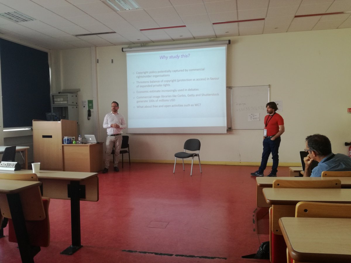 ElectraSif's tweet photo. What is the #Commons worth? @Kris_academic & Felix Rodrigues presenting an estimation on the value of Wikimedia Imagery by observing downstream use. #opensym2018 ➡️https://t.co/dVyMngwUBZ https://t.co/HVE3UBYuSs