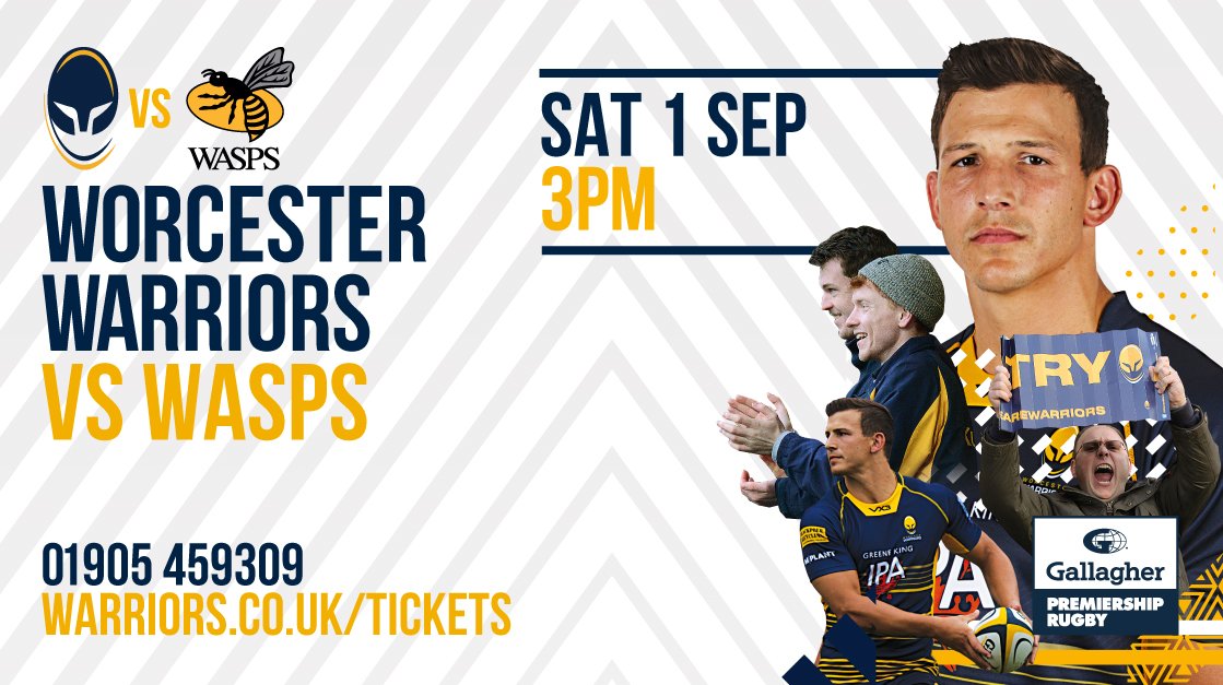 WorcsWarriors's tweet image. 💥 COMPETITION TIME 💥

RETWEET for a chance to WIN 4 TICKETS to Warriors vs @WaspsRugby in the Gallagher @premrugby opener at Sixways on Saturday 1 September! 

👉 warriors.co.uk/tickets