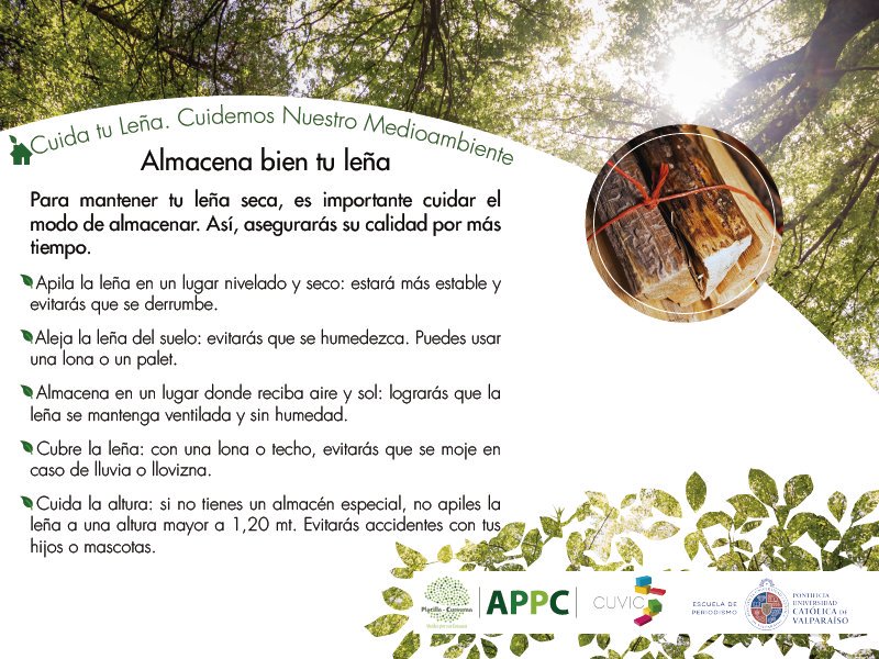 APPC_Comunidad's tweet photo. Siguen las bajas temperaturas en nuestra ciudad... Y nuestra Campaña Conjunta con #Cuvic de @pucvperiodismo sigue activa también "Cuida tu Leña. Cuidemos Nuestro Medioambiente."
Campaña que contó con la colaboración de @conaf_minagri . https://t.co/hlVI8ahVC3