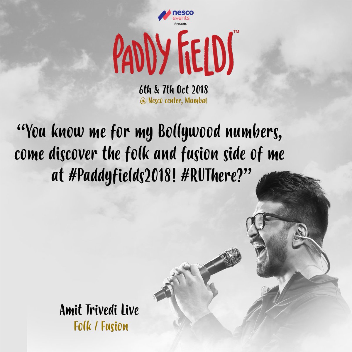 PaddyFieldsFest's tweet photo. Have you #Booked #Tickets to see a new side of @ItsAmitTrivedi!
43 days to #PaddyFieldsFestival2018. #FolkMusic n #FusionMusic from across India and the world. #Jugalbandi #Theme #6Oct2018 n #7Oct2018.
#RUThere? #Tickets https://t.co/fAF4UrCiiO https://t.co/DX8CFef8eX https://t.co/MV1MJFagTb