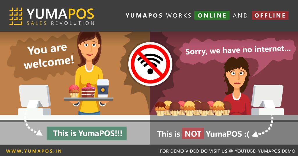 Stay Up With your #foodbusiness
Offline mode of YumaPOS #possoftware system helps your business stay up even if there is no signals. Contact now for demo. @yumapossoftware 
#restaurants #cafe #teastore #possystem #billing #inventory #cafepos #indiacafe #TeaCafe #tearoom #TeaBar