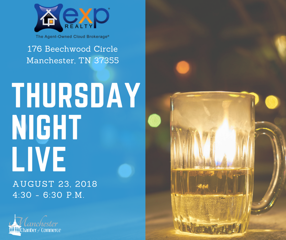 MACCTN's tweet photo. Live from Manchester, it's Thursday Night! Join us tonight for EXP Realty's Thursday Night Live! We can't wait to see everyone there! https://t.co/1mMlnTyhGO