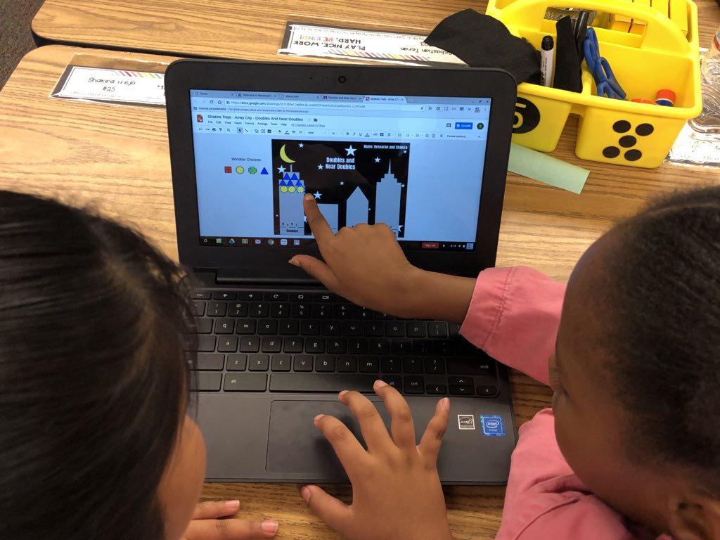 KandyKaneTech's tweet photo. 2nd grade scholars using Google Drawing to create our Array City, using doubles and near doubles!! Thanks @Megan_Brown23!!! #k2cantoo @BartonBees https://t.co/3r0e0KAE4U
