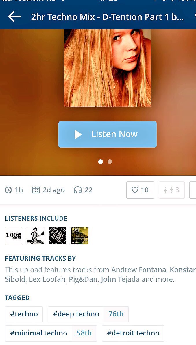 Wow! Part 1! #charts #deeptechno #techno #minimaltechno #edmfamily #edm #rt #dj #djmix #djlife 

Thanks sooo much for the support!! ❤️🌺💪🏻

mixcloud.com/DTention/2hr-t…