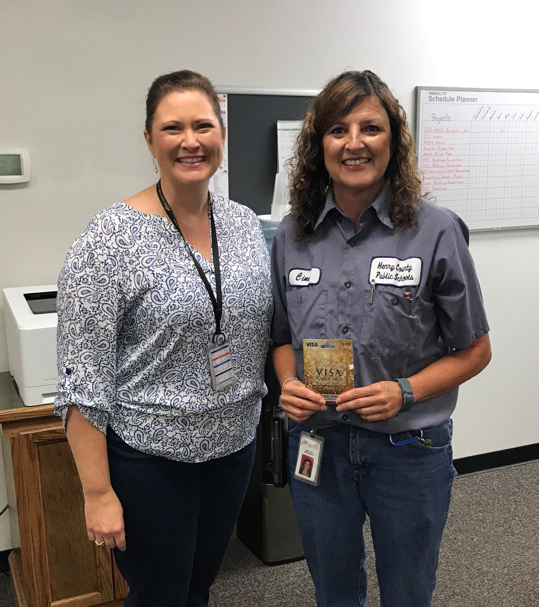 During the month of July, all employee who signed up for LiveHealth Online were entered into a prize drawing.  Congratulations to our winner, Cindy Seay of Facilities Maintenance, who took home a $25 VISA gift card!  Stay tuned for more challenges throughout the year!