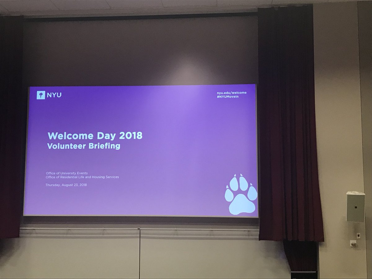 JulieDevito's tweet photo. I spent the morning with other eager NYU enthusiasts prepping for this Sundayโs #NYUMoveIn ! Iโll be helping move #NYU2022 into the same dorm I moved into eight years ago! #foreverviolet #imnotcryingyourecrying @NYUFoundersHall https://t.co/HtvCODA0jN