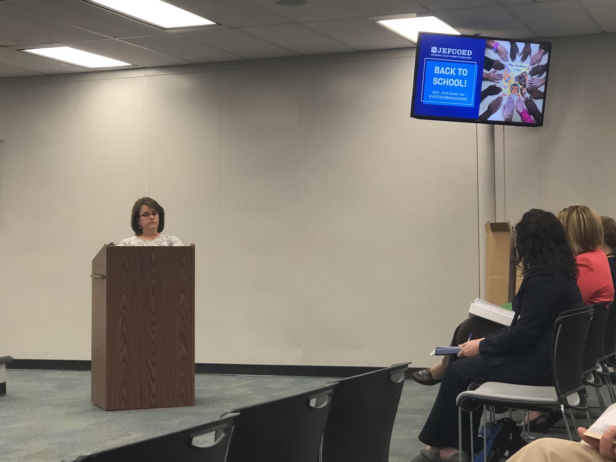 Gayle Brandt, Accountant in our Finance Dept, sharing positivity at our board meeting! "It starts with us. We teach students through instruction, but also in how we treat one another. Take time to get to know your peers. You never know what they are going through." #bemoreawesome