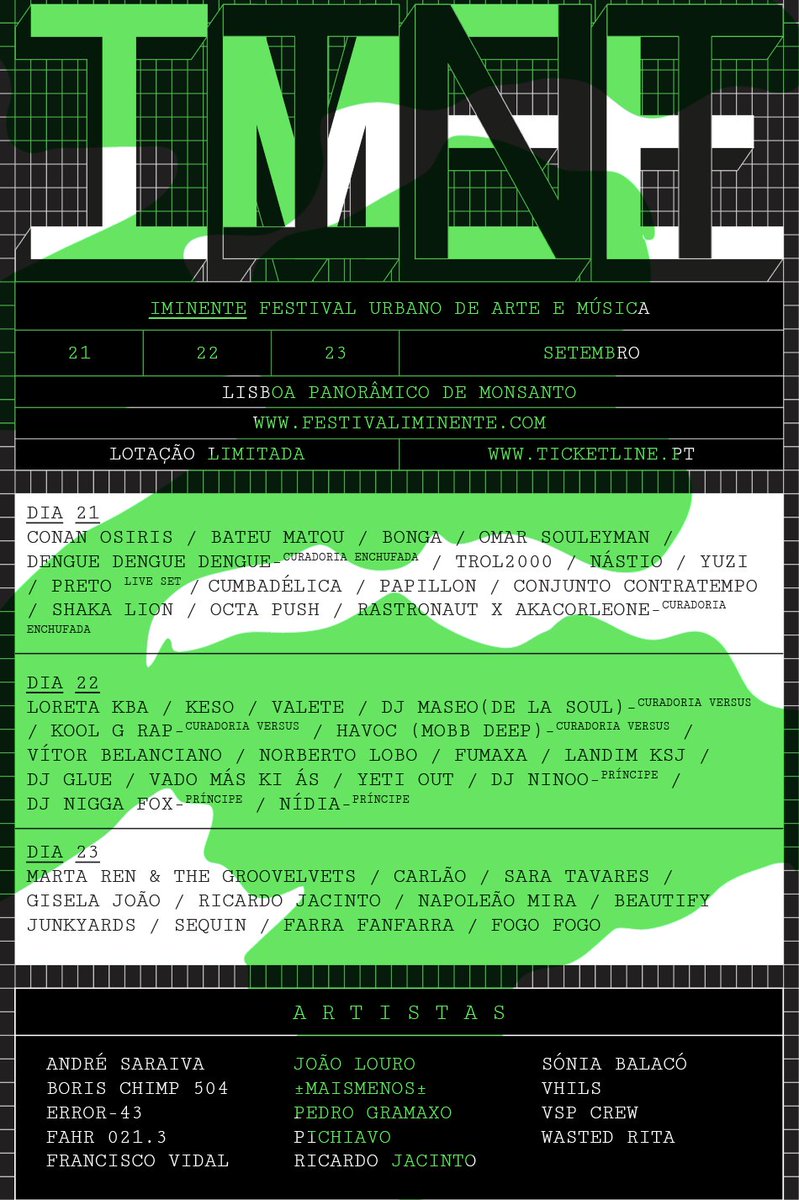 Novo ano. Nova música. Novas datas. Novo Line Up. Novo poiso. À 3ª edição ocupamos o icónico Panorâmico de Monsanto para 3 dias de uma nova e intensa experiência de intimidade colectiva. #Iminente2018  #OMelhorÉFicaresEmCasa #ESeVieresNãoTragasCarro