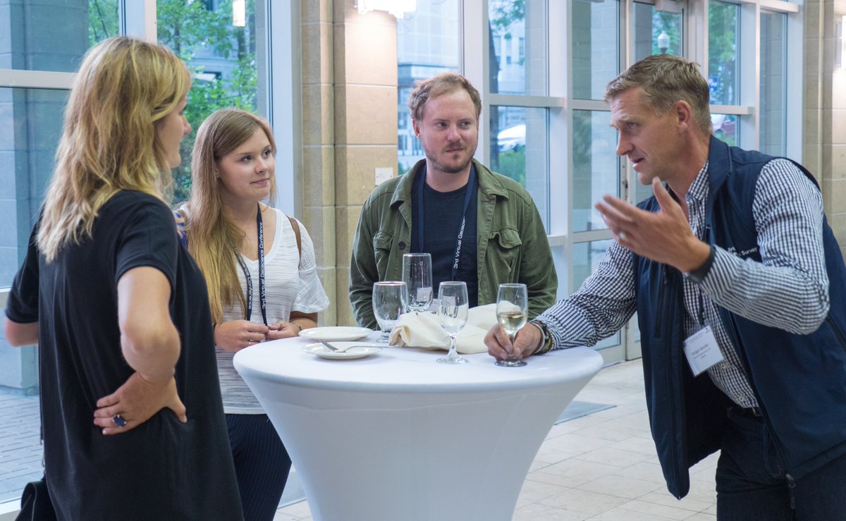 VirtualGeo_2018's tweet photo. Great first day of the #VGC2018 conference! Here are some photos from last night's gathering sponsored by @IDS_GeoRadar. Looking forward to gettting started with our talks this morning! Come by early for breakfast and coffee. https://t.co/VnDHU8gtZQ