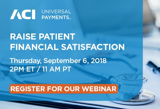mdiz7483's tweet photo. Healthcare providers need #payments and #billing strategies that meet changing patient expectations. Register for our live webinar: https://t.co/LZShqopAEX @BeckersHR @ACI_Worldwide https://t.co/AMIayGxE13