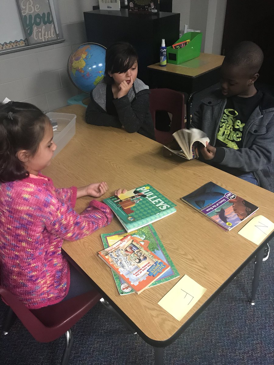 My third graders working together to sort out Fiction and Non-fiction books. They did awesome! <a href="/MrsPotter_RPE/">Margie Potter</a> @BHeckman_RPE <a href="/ALTs_RPE/">🐸 at RPE</a>   <a href="/HumbleISD_RPE/">River Pines Elementary</a>