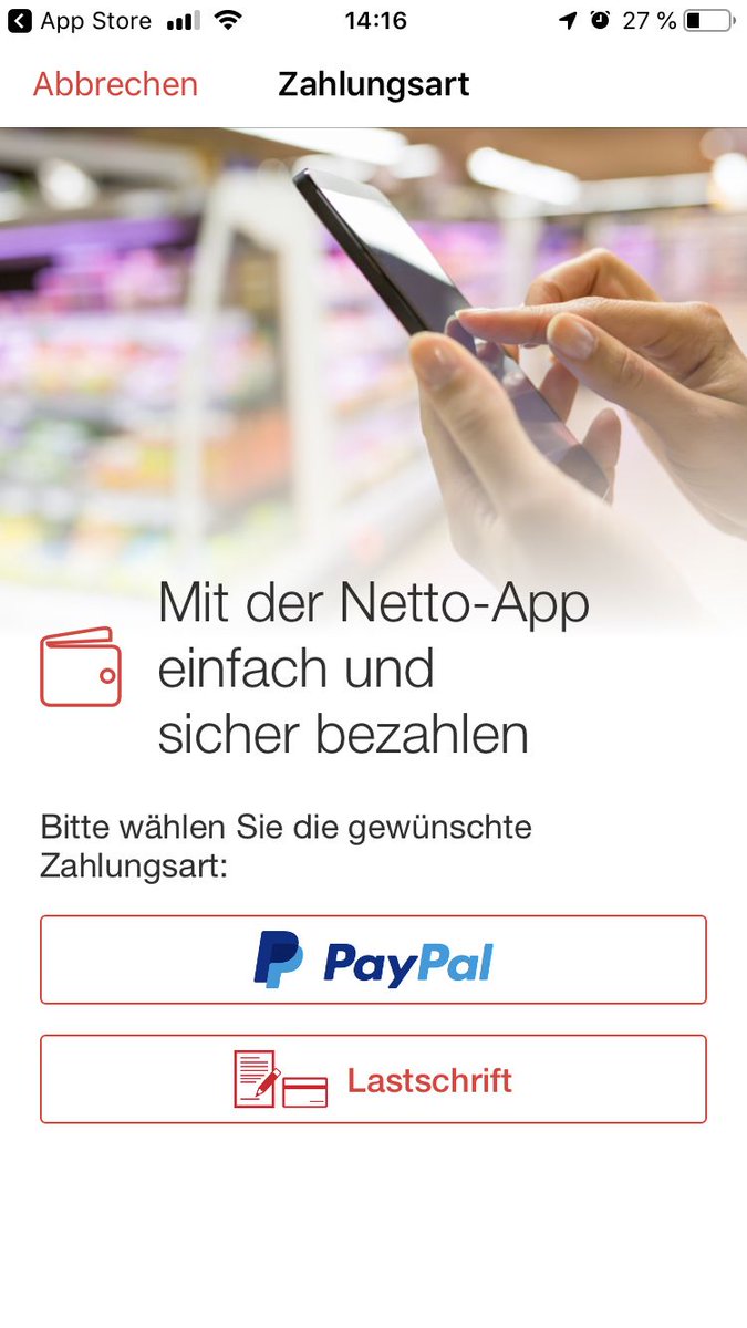Bei Netto kann man nun an der Kasse mit <a href="/PayPalDE/">PayPal Deutschland</a> mobil bezahlen. #mobilepayments von <a href="/valuephone/">valuephone</a>