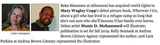 Notable19s's tweet photo. Good morning! Today’s #featureauthor is Mary Copp whose book, “Wherever I Go,” will be out fall of 2019 from @SimonKIDS! Learn more about Mary, repped by @KSonnack, at @Maryfkwc #debut #notable19 #notable19s #picturebook #author https://t.co/DvQQuVgae4
