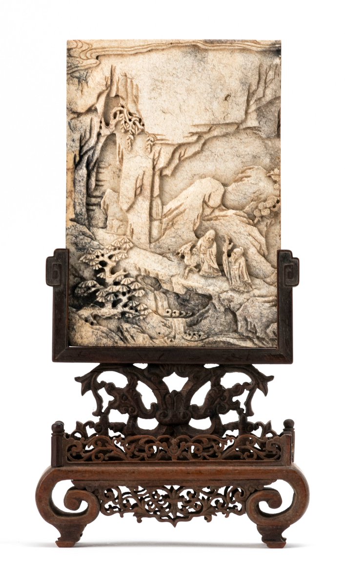eldreds's tweet photo. Asian Art Week marches on, with three days of Chinese, Korean and Tibetan art auctions starting in just over an hour. This "chicken bone" jade table screen is one of the anticipated top lots in today's session. https://t.co/eGiU7v9std