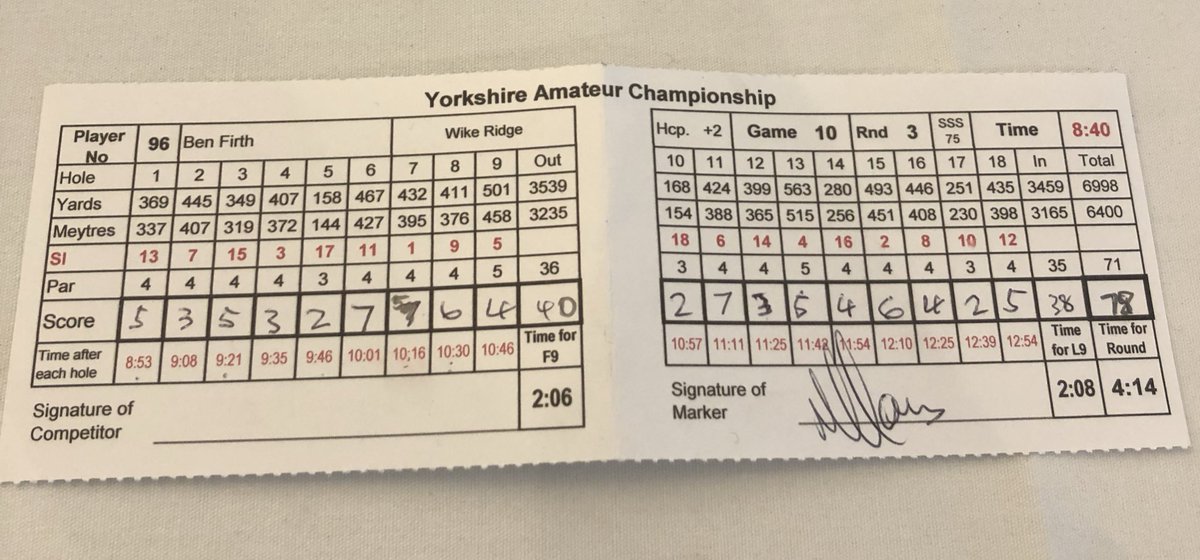 benfirthgolf's tweet photo. Sorry for holding the whole field up @GantonGC this morning, really enjoyed my round and this was why 🙃#haroldhookspin #yugc #hoover https://t.co/anbA0ZlFSi