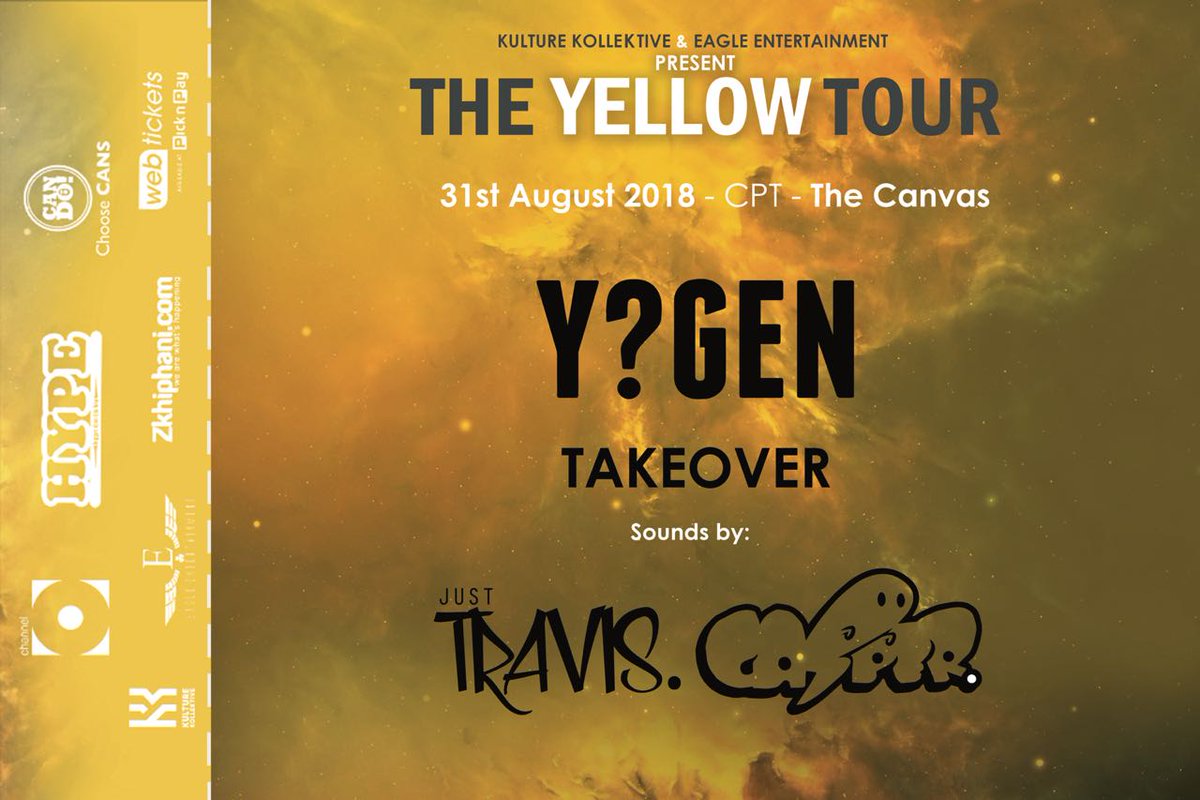 YGEN_CPT's tweet photo. Catch the Y?GEN in full effect at Shane Eagle's #TheYellowTour
@YoungstaCpt @MuffinManCPT @JustTravisCPT &amp; @CASPERCPT live!
#3T coming soon! https://t.co/O3eaV1PRil