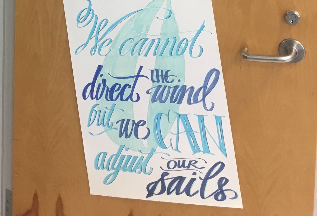 ParryKaufmann's tweet photo. To all who come through this door - know you are loved and believed in. Let’s get this amazing year started. #dalesdukes @DominionLcps #trulytitan19 #LCPS19 https://t.co/OiYD923jfQ