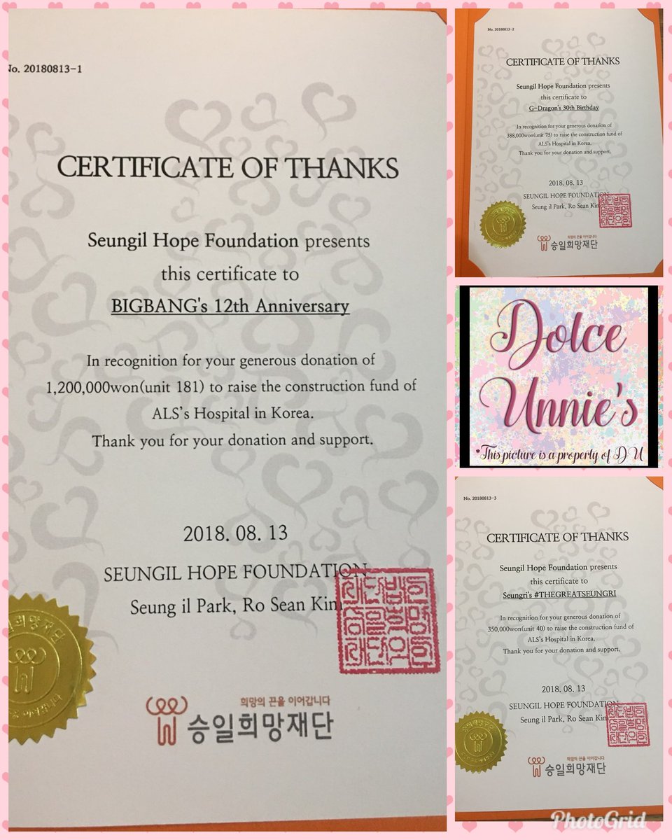 Arab_GD's tweet photo. 180823||إحتفالًا بذكرى بيق بانق الثانيه عشر صفحة -DolceUnnie- تبرعوا لأجل"مرضى التصلب الجانبي الضموري "بمبلغ 1،200،000.00ون كوري ولعيد ميلاد جيدي تبرعوا بمبلغ 388،000.000 ون كوري ، وبالنسبه لحفل سينقري المنفرد تبرعوا بمبلغ 35.000.000 ون كوري بالتعاون مع صفحة المعجبين StrongOppa . https://t.co/mNfAk2GfNM