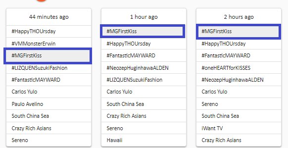 Kpn_nation2's tweet photo. 2 Hours Top Trending ang #MGFirstKiss
Maraming Salamat sa pagtutok at pagtweet everyday Kapamilya! @KpmlyaAsianvela @KapamilyaNovela https://t.co/ntElD7xIaP