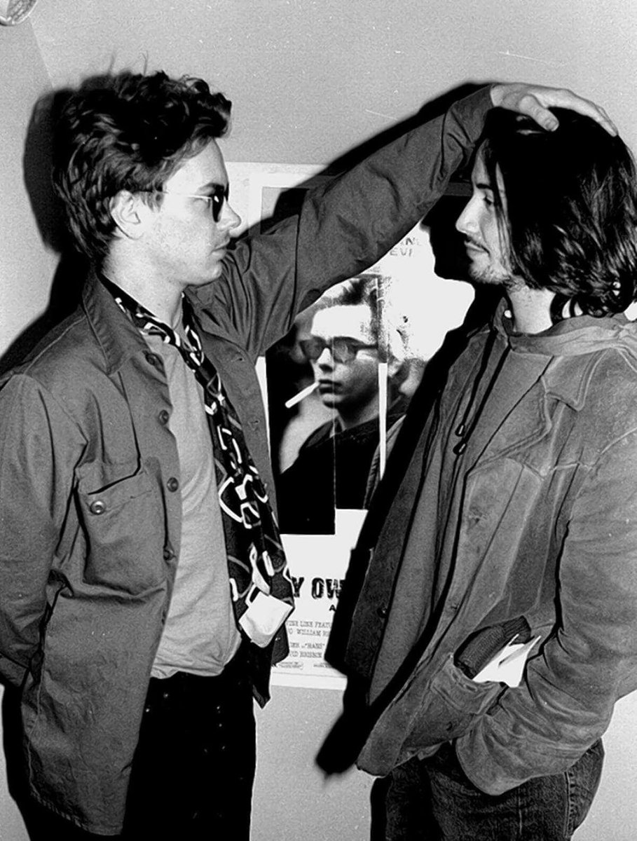 keanuthings's tweet photo. keanu reeves with his best friend river phoenix https://t.co/fDUknNZ2N9