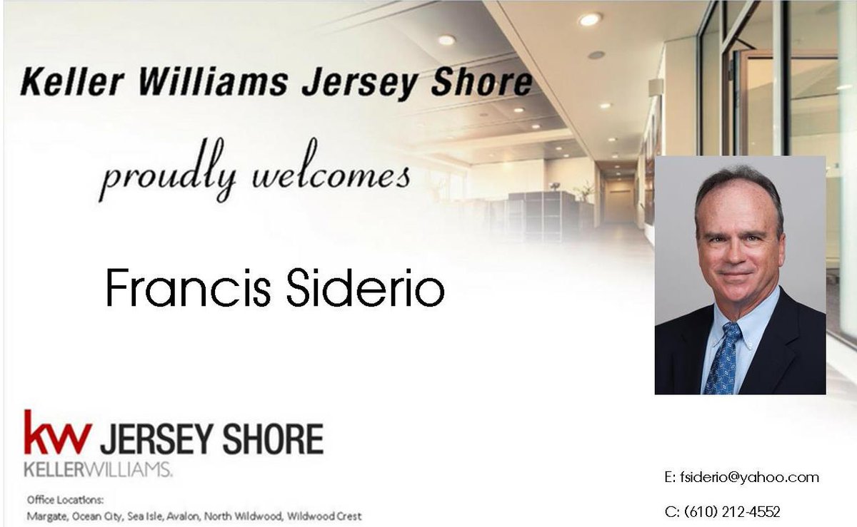 KWJerseyShore1's tweet image. Look who joined KWJS!
Let's give a HUGE KW welcome to Frank Siderio!
We are excited to be in business with you!

#MakeTheMove #kwjs #careersworthhaving #livesworthliving #businessesworthowning #kwjscareers #RealEstate #TeamWork #WelcomeAboard