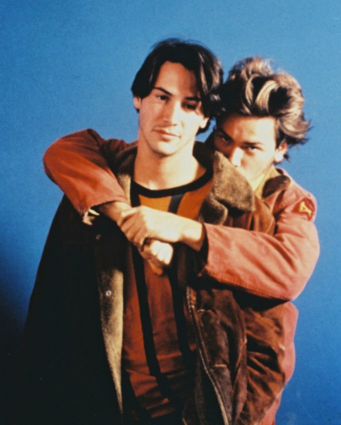 keanuthings's tweet photo. keanu reeves with his best friend river phoenix https://t.co/fDUknNZ2N9