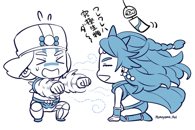 #JOJO版深夜の真剣お絵描き60分一本勝負 #jojo 
お題「ワムウ」
扇風機代わりにされる神砂嵐?️ 