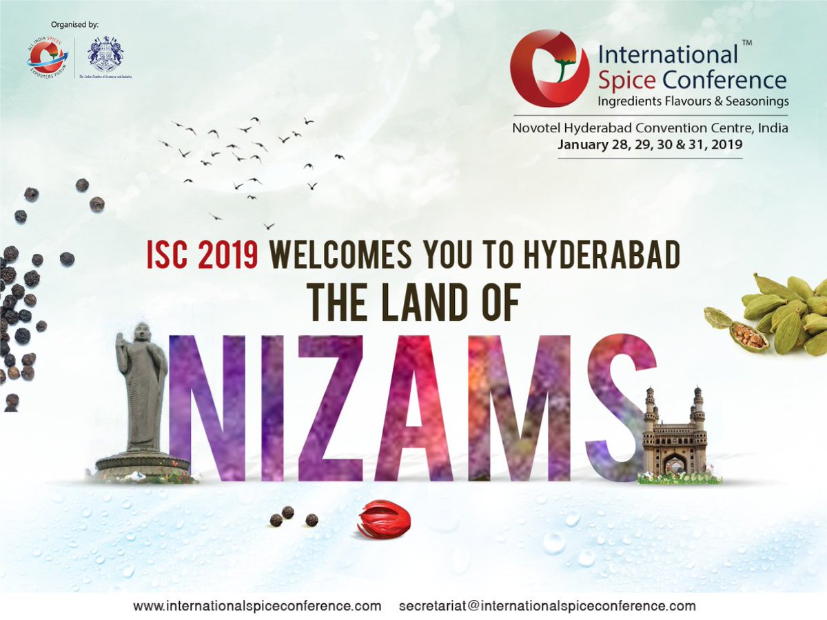 iscaisef's tweet photo. ISC 2019 Welcomes you to Hyderabad, the land of Nizams

#hyderabad #india #nizams #spice #spiceconference #internatonalconference #internationalspiceconference https://t.co/izNmU3ooL0