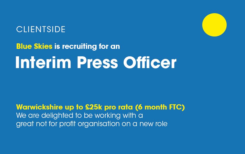 A fab opportunity for someone who loves PR!!!