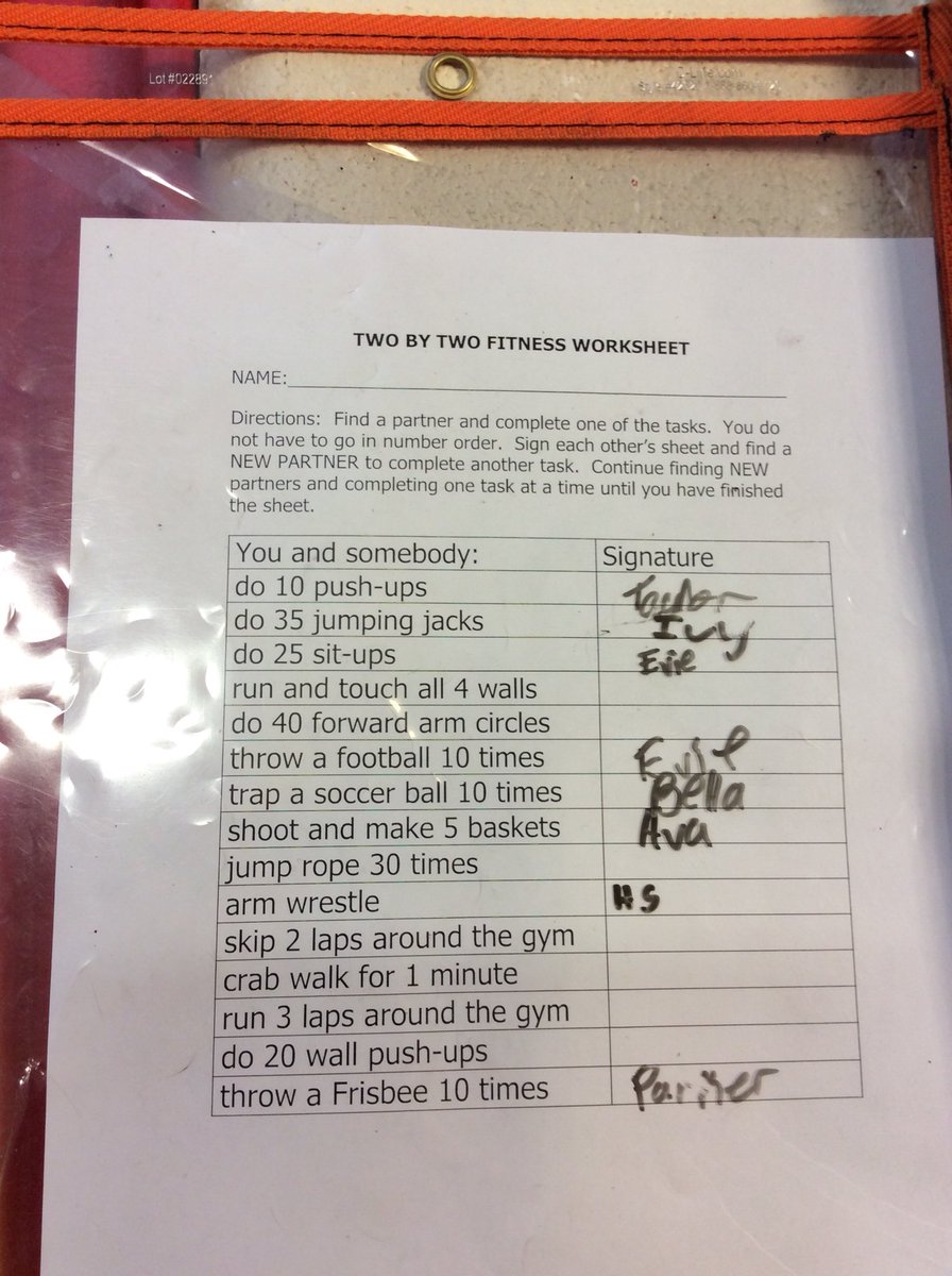 pe4everykid's tweet photo. Great way to “break the back to school ice” by working with multiple partners to complete fitness &amp; skill challenges in #physed This sheet was created by @tall_kelly Follow her on Twitter! #Geneva304 @Williamsburg304 #Gamechanger304 #IAHPERD https://t.co/SRBLVTRaE1