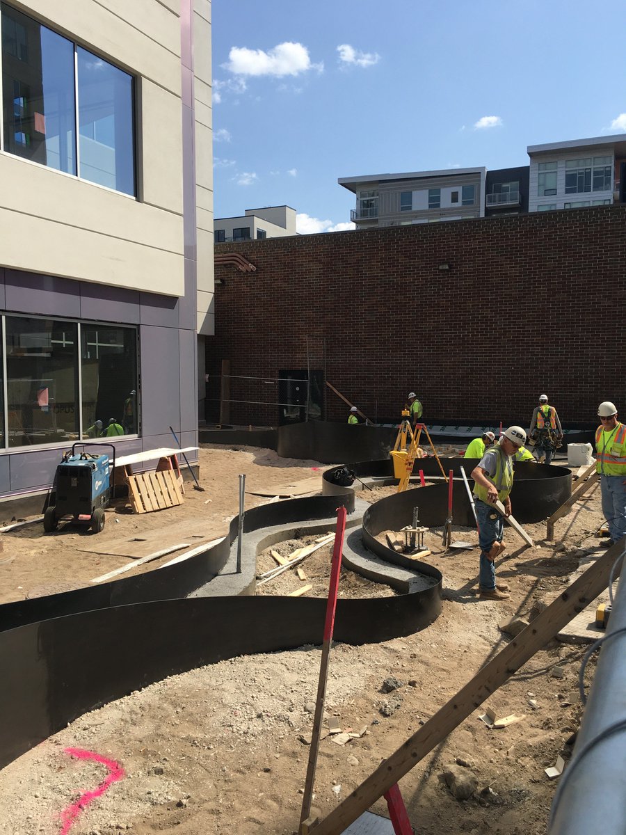 The concrete forms are taking shape today at @MoZaicEast! This Uptown Minneapolis project is in collaboration with @theopusgroup. The site is well connected to the greenway and provides outdoor space for building tenants and visitors.