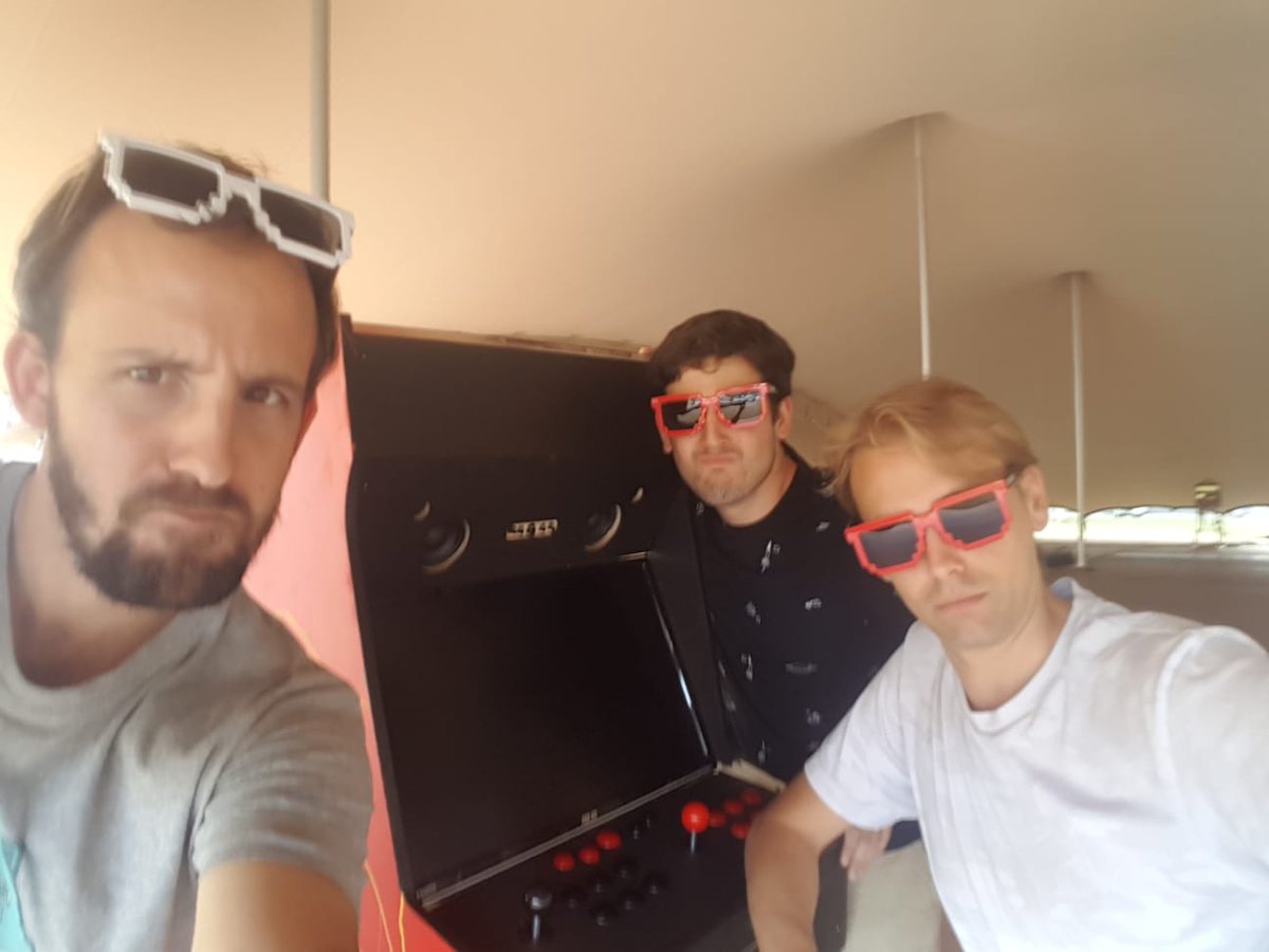 wunderbard_ch's tweet photo. Getting ready for Numerik Games! #arcade #sun #road #hype #dreamteam #newglasses https://t.co/UbR8OXarPF
