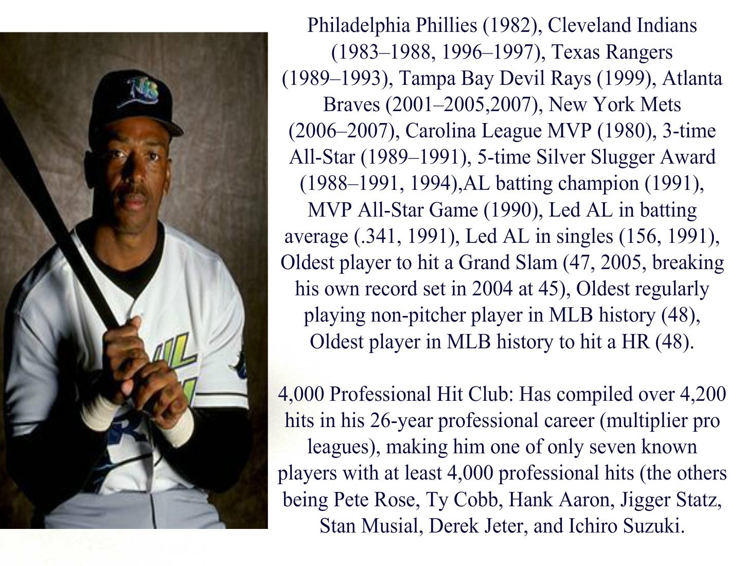 Happy 60th Birthday to infielder/DH and minor league manager, Julio Franco. 