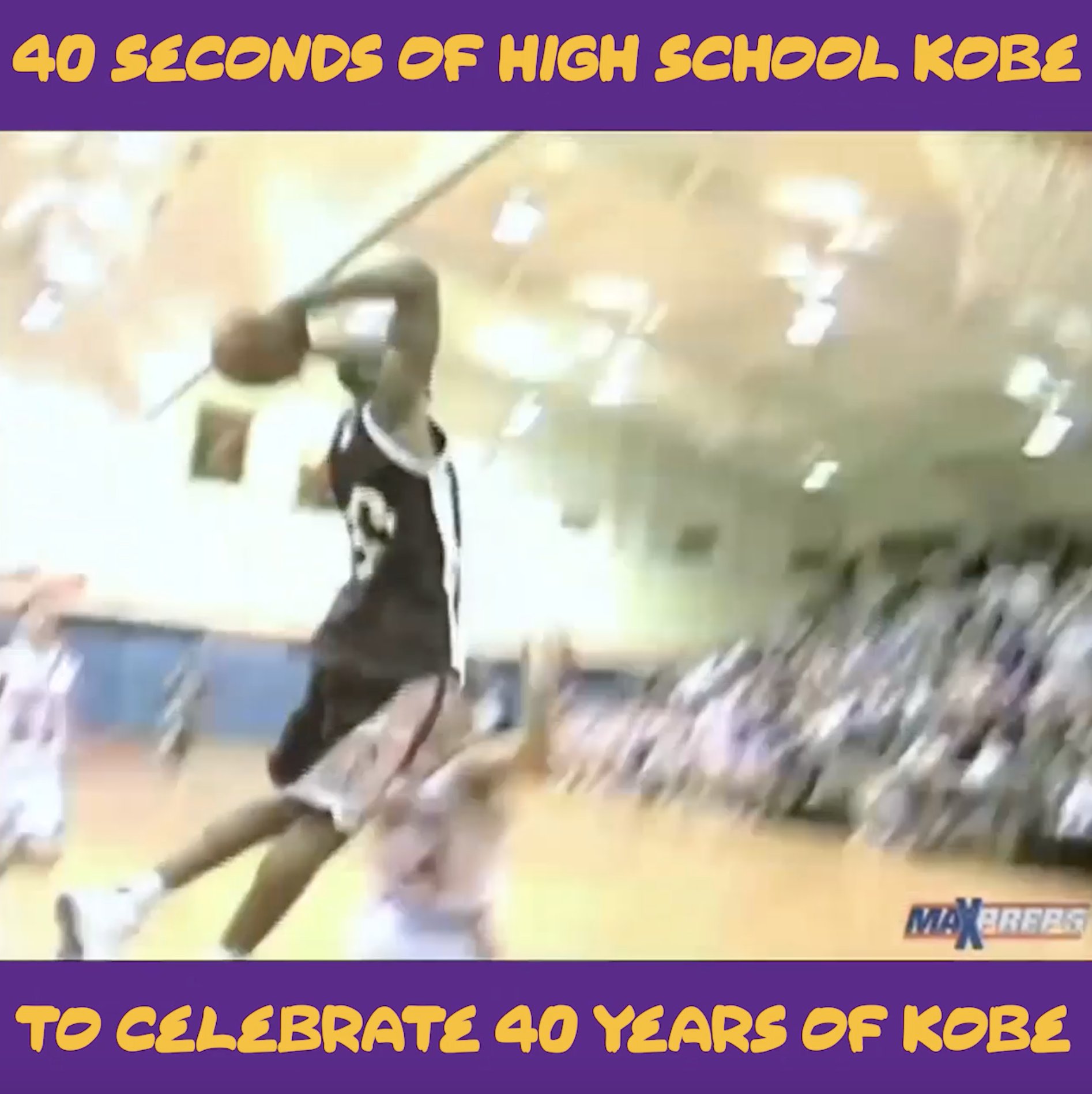 Happy 40th birthday to Kobe Bryant.

Let\s look back to when the Black Mamba dominated the high school scene. 