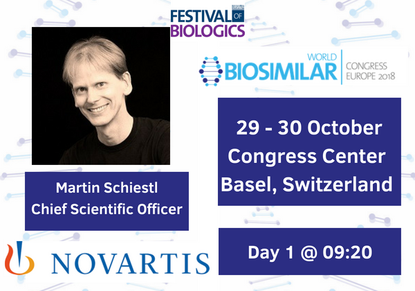 totalbiopharma's tweet photo. Martin Schiestl of @novartis schools us on the concept of totality of evidence applied in relation to biosimilars and how this will inform future #biosimilardevelopment. Join the session on Day 1 @ 09:20 of the #FestofBiologics #Basel https://t.co/ZcUFZyJOWQ https://t.co/54PAN5aqu9