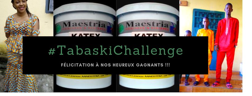 Industrie224's tweet photo. Métal Guinée
#TabaskiChallenge
Félicitations aux heureux gagnants et merci à tous ceux qui ont participé 😊😊😊😊😊😊 https://t.co/f3Q0Q0Oine