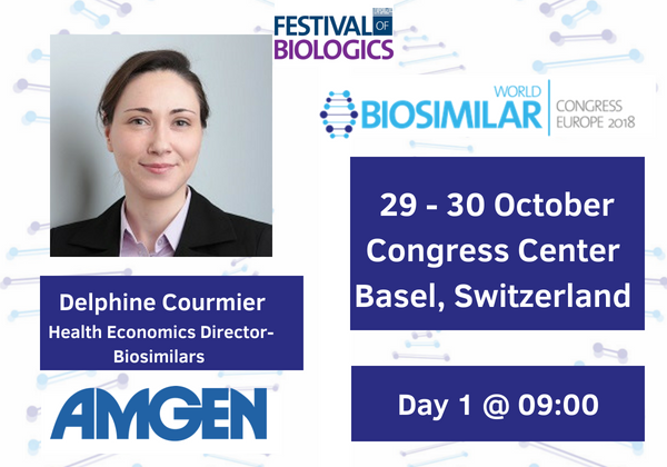 totalbiopharma's tweet photo. Dr Delphine Courmier of @amgen presents on #oncology biosimilars and HTAs. Don’t miss her session at 14:30 29/10. #FestOfBiologics https://t.co/ZcUFZyJOWQ https://t.co/92a7yrg13R