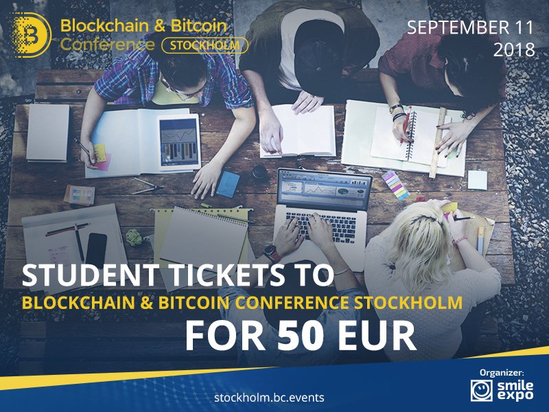 Blockchain_Conf's tweet photo. π Amazing offer for students! ππ€π
Seize student tickets to Blockchain Conference Stockholm just for 50 EUR!!! Check out the program and register! Β» https://t.co/v9NxcWj4Xg
_____________
#BBConfSTO https://t.co/i0ECG6TtNv
