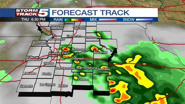 KCTV5's tweet photo. After a dry day on Wednesday, the Kansas City area is again bracing for rain and possible thunderstorms.
DETAILS >> https://t.co/gS4gfyFF7M https://t.co/bQSKtrlvTG