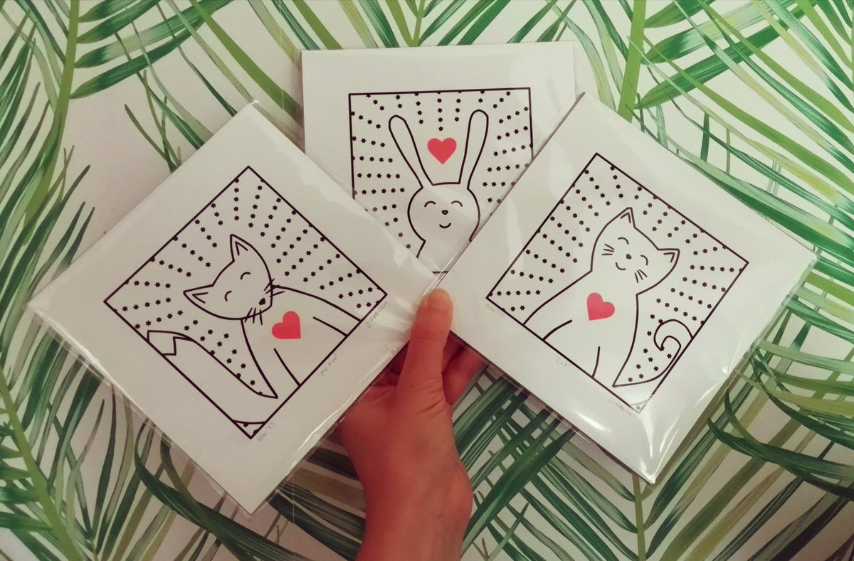 uk_ransomdesign's tweet photo. Just a quick hello from Mr Fox, Bunny and Cat from their #folksy home 🙋🦊🐰😸 

Printed on archival quality FSC paper and now ♥️all 3 are available for just £21♥️ https://t.co/TgFLwTR9wI
